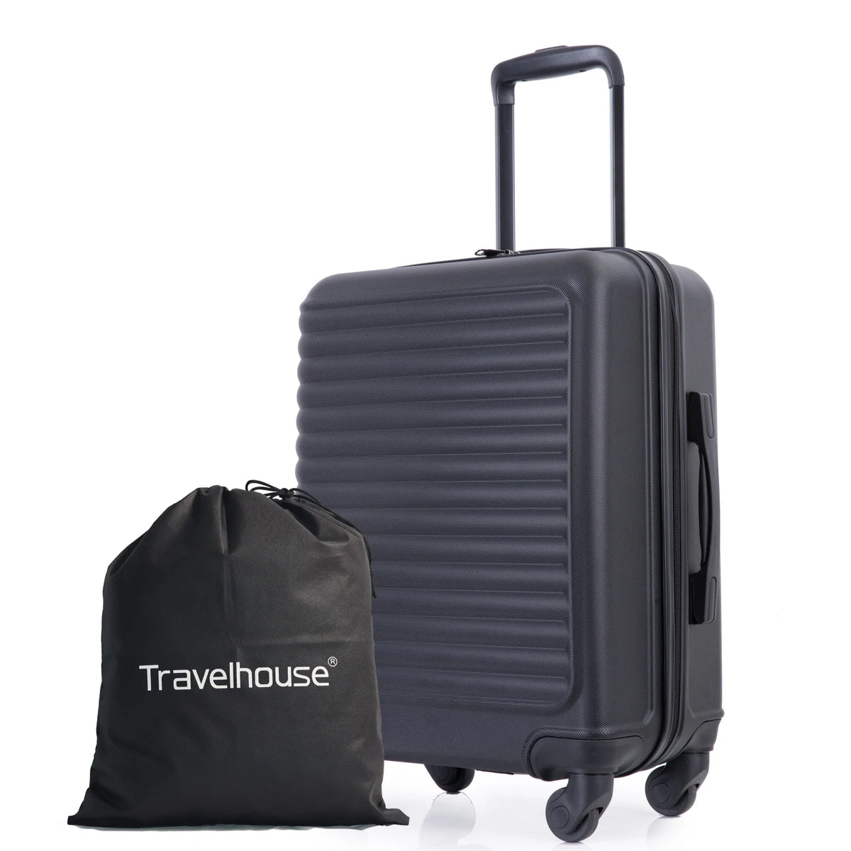 Travelhouse 18-Inch Hardshell Carry-On Spinner Suitcase – Black