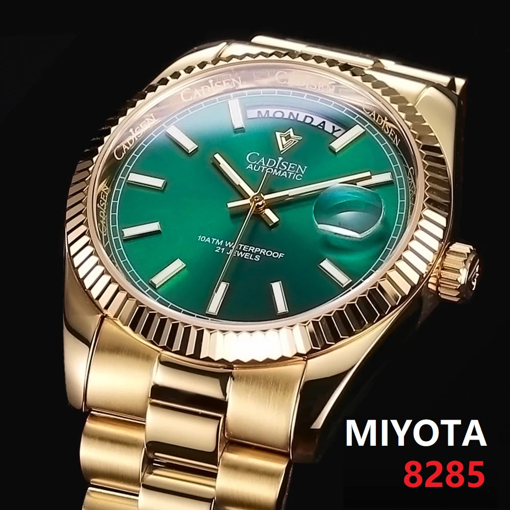 CADISEN DD40 Men Watches Luxury Automatic Mechanical Watch Men AR Sapphire Glass 10Bar Japan MIYOTA 8285 Movement Wristwatch