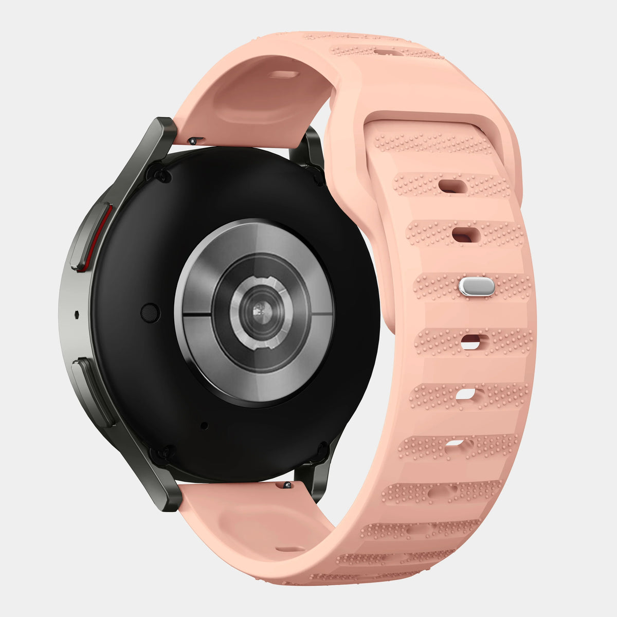 Silicone Watch Band for Samsung Galaxy, Huawei, and Garmin Watches – Sand Pink