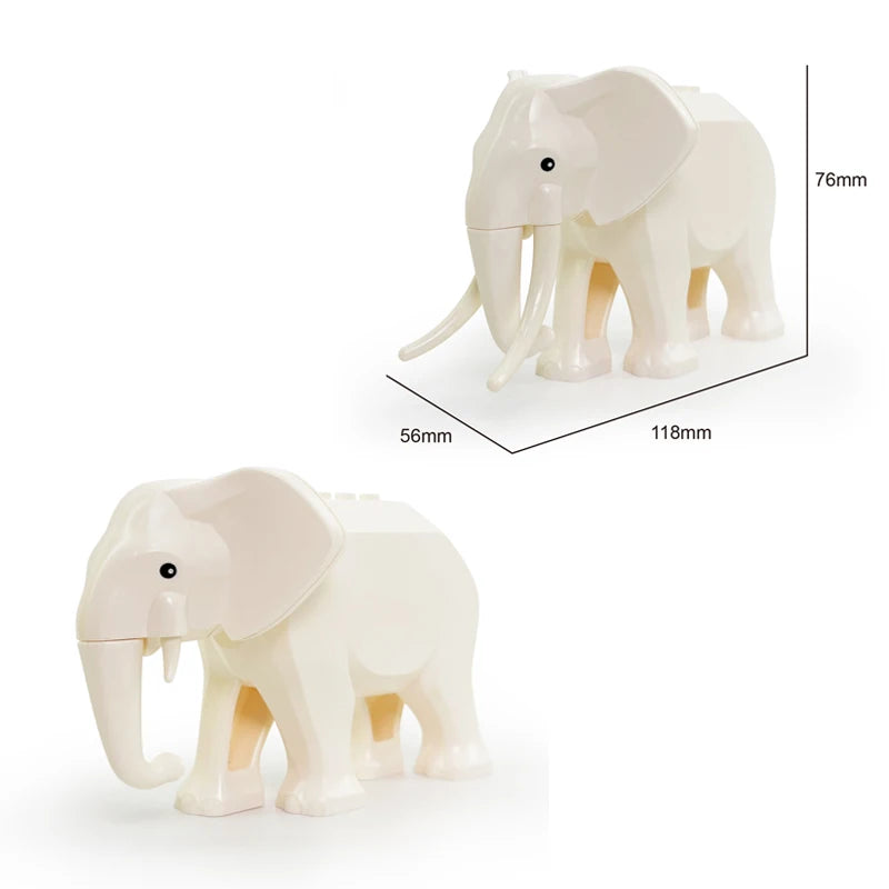 MOC Farm and Zoo Animal Building Blocks, Compatible with Small Bricks – 2PCS (16)