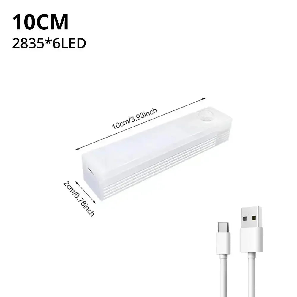 USB Rechargeable LED Motion Sensor Night Light, Magnetic Strip – Warm white