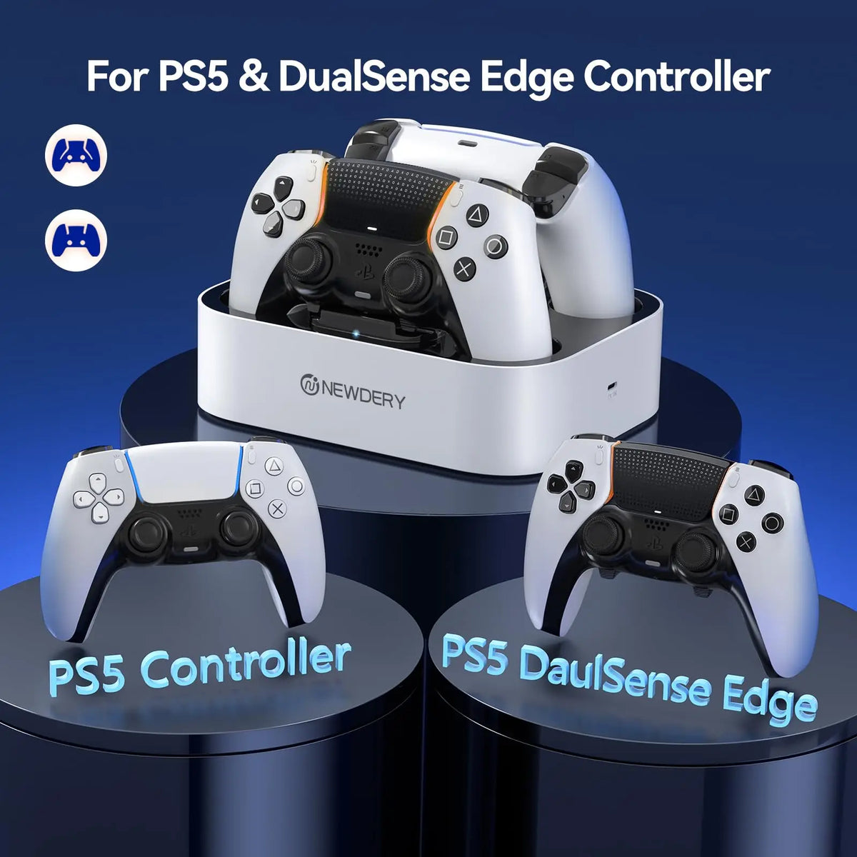 Charging station compatible with standard and pro game controllers