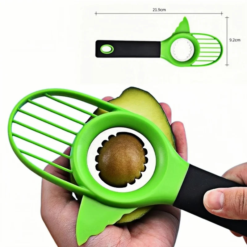 Stainless Steel Avocado and Fruit Cutter Tool – 3-in-1 AvocadoCutter
