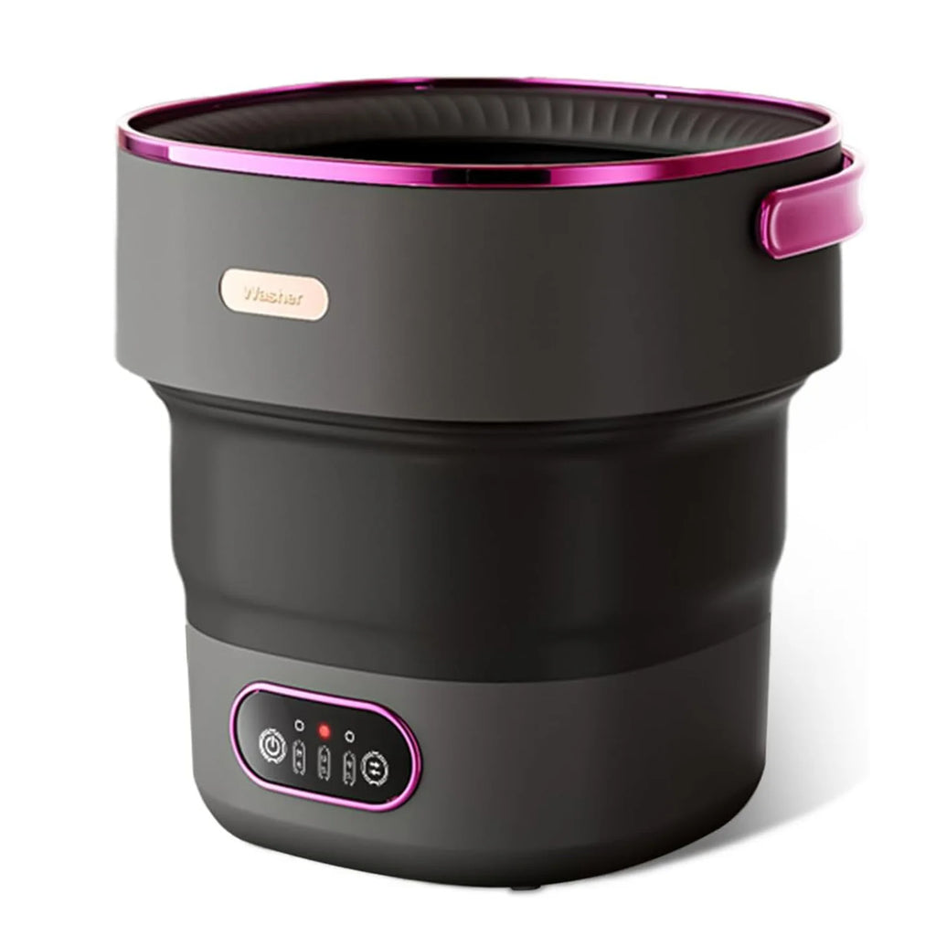 13L Foldable Portable Washing Machine with Spin Dryer for Travel – Purple