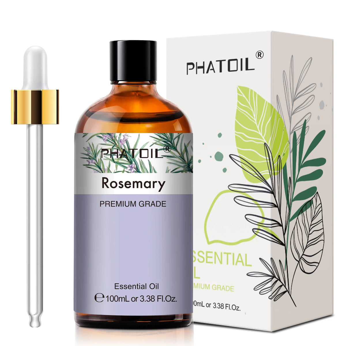 Phatoil 100ml Pure Natural Essential Oil for Diffusers and DIY Crafts – Rosemary