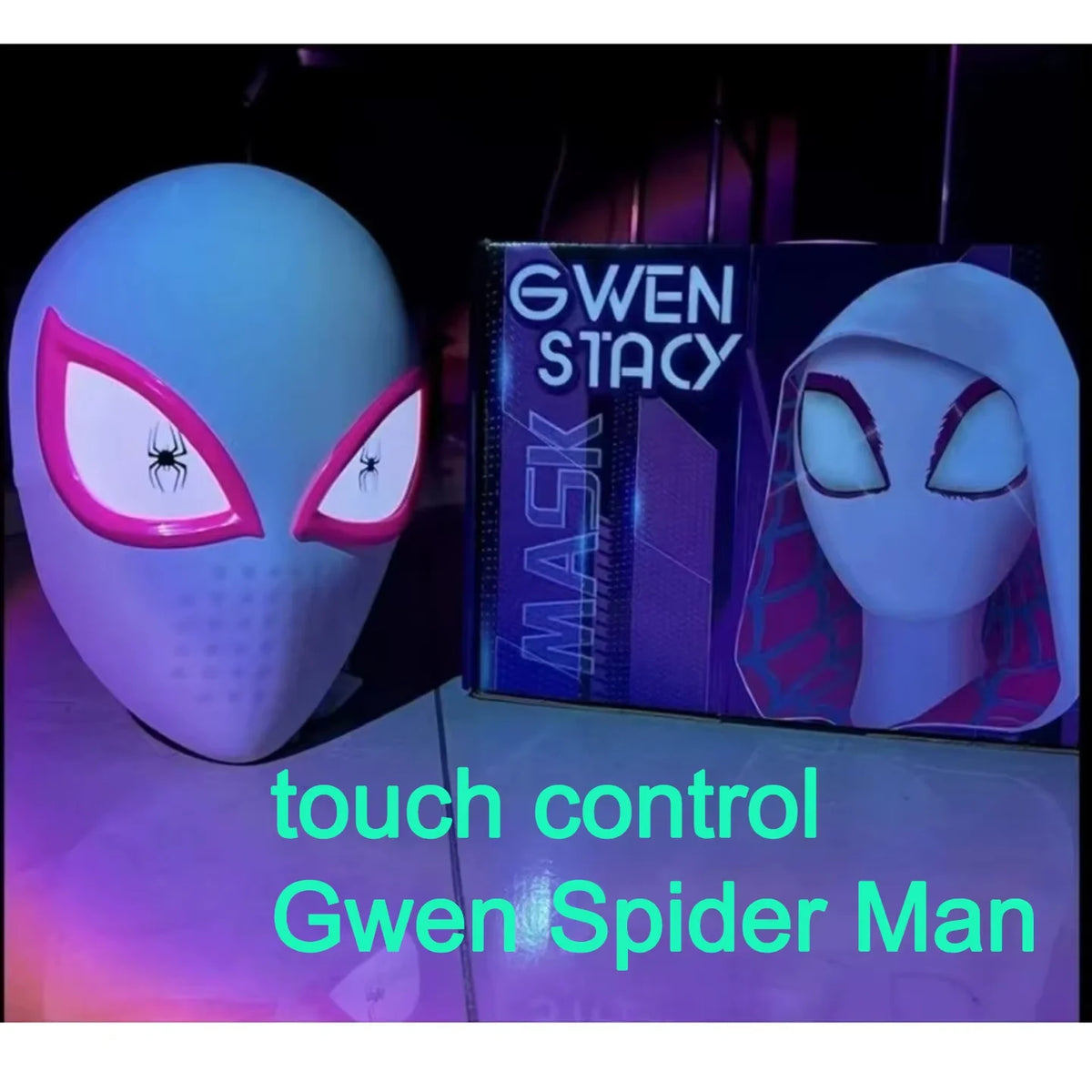 Gwen Stacy Wearable Glowing Mask Helmet with Touch Control – Gwen