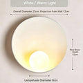 Nordic Creative Retro Round Wall Lamp Wabi-sabi Resin Sconces for Living Room Bedroom Bedside Hotel Corridor Decor Lighting – Resin-White