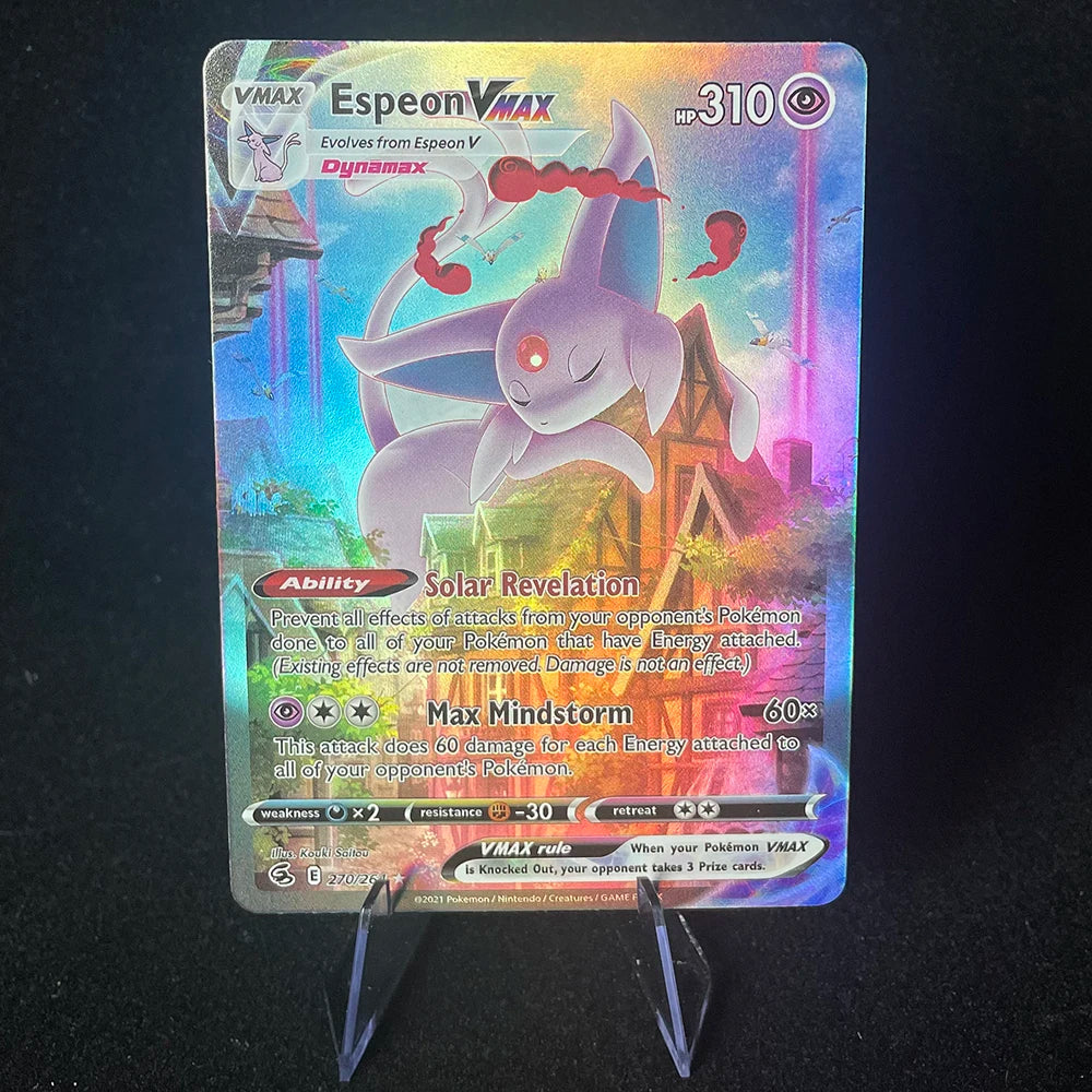 Anime PTCG Holographic Trading Collection Cards - Vaporeon, Gengar, Clefairy – 18