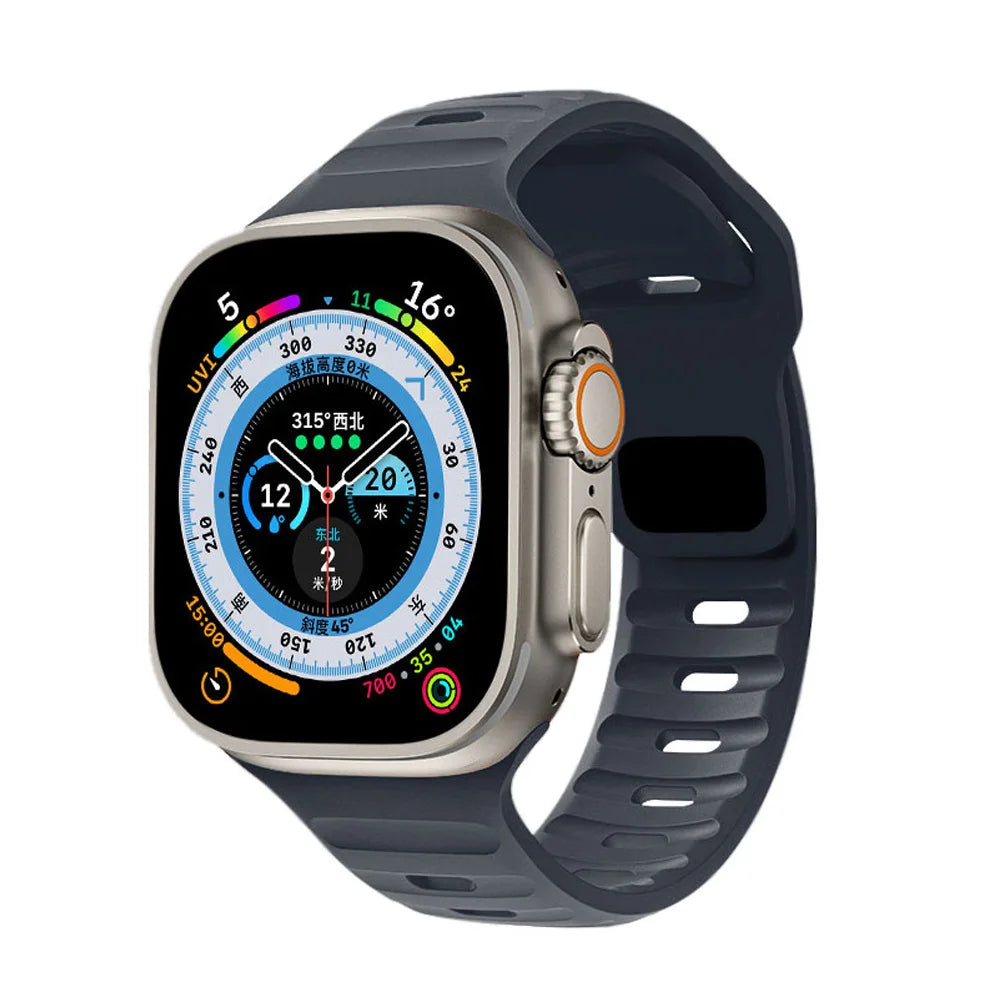 Silicone Sport Band for Apple Watch 49mm–40mm – Midnight