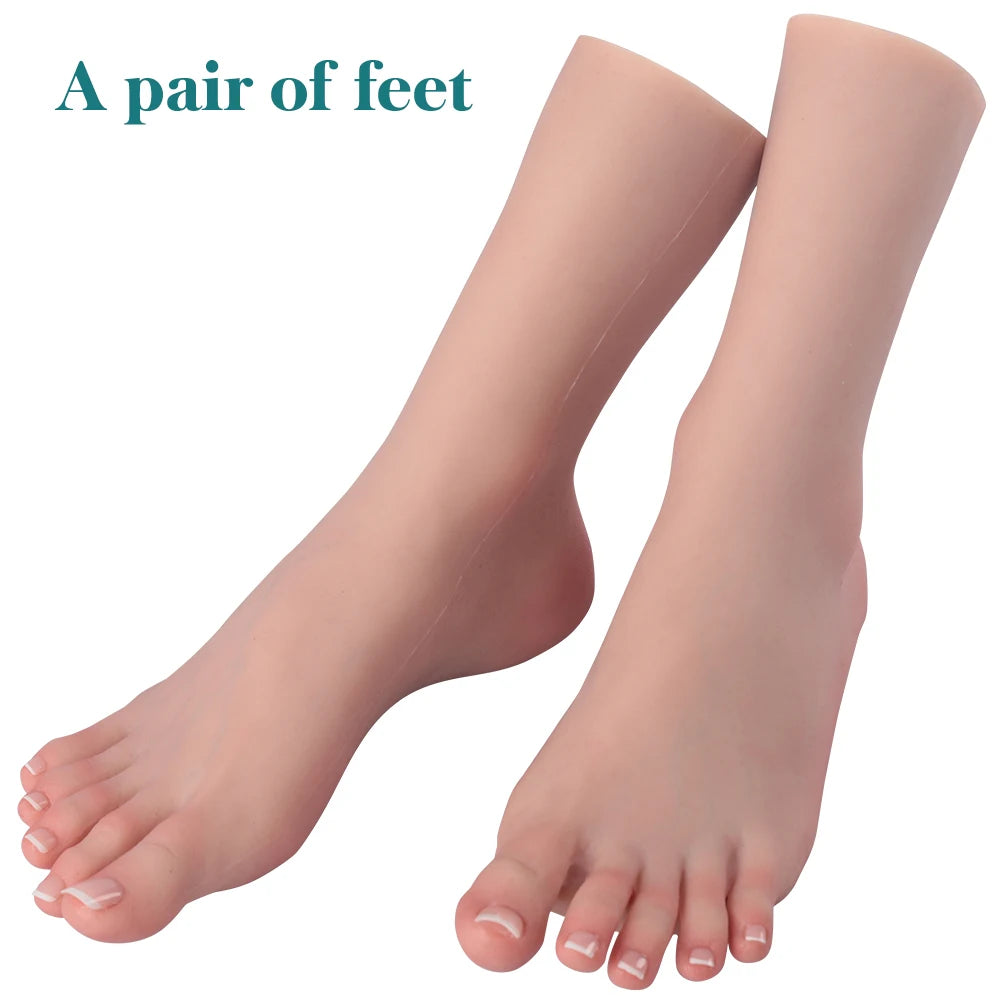 Dokier Realistic Silicone Female Hand and Foot Mannequin Model – A Pair Of Feet