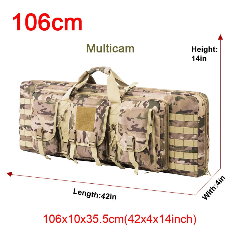 Tactical Double Rifle Case Backpack, 81–122 cm – 106cm CP