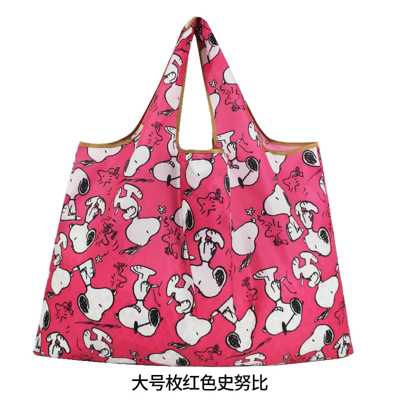 Snoopy Printed Foldable Reusable Tote Bag in Polyester – F