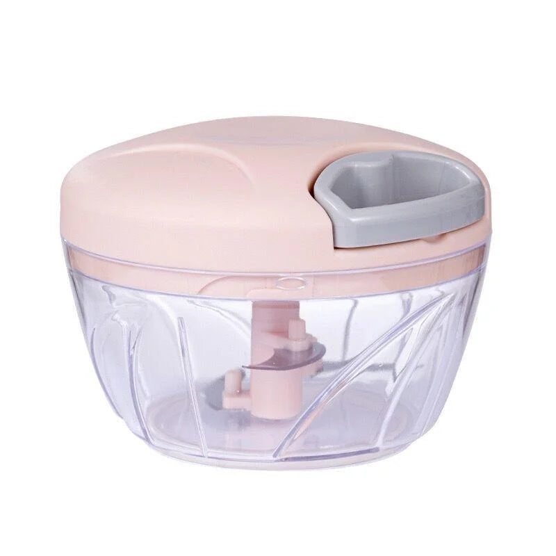 Manual Meat Mincer and Vegetable Chopper, 500ml or 900ml Capacity – 500ml-Pink