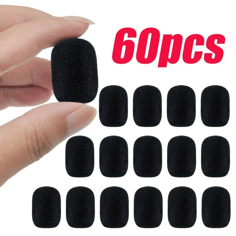 Microphone Windscreen Sponge Cover for Gooseneck Meeting Mics – 60pcs