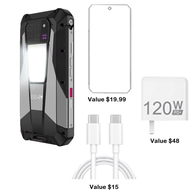 8849 Tank 3 Pro Rugged Smartphone with Projector, 23800mAh Battery – Set one