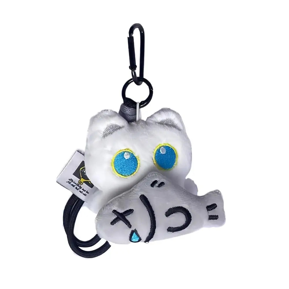 Black Cat Plush Toy Keychain, 10cm Soft PP Cotton Pendant – G