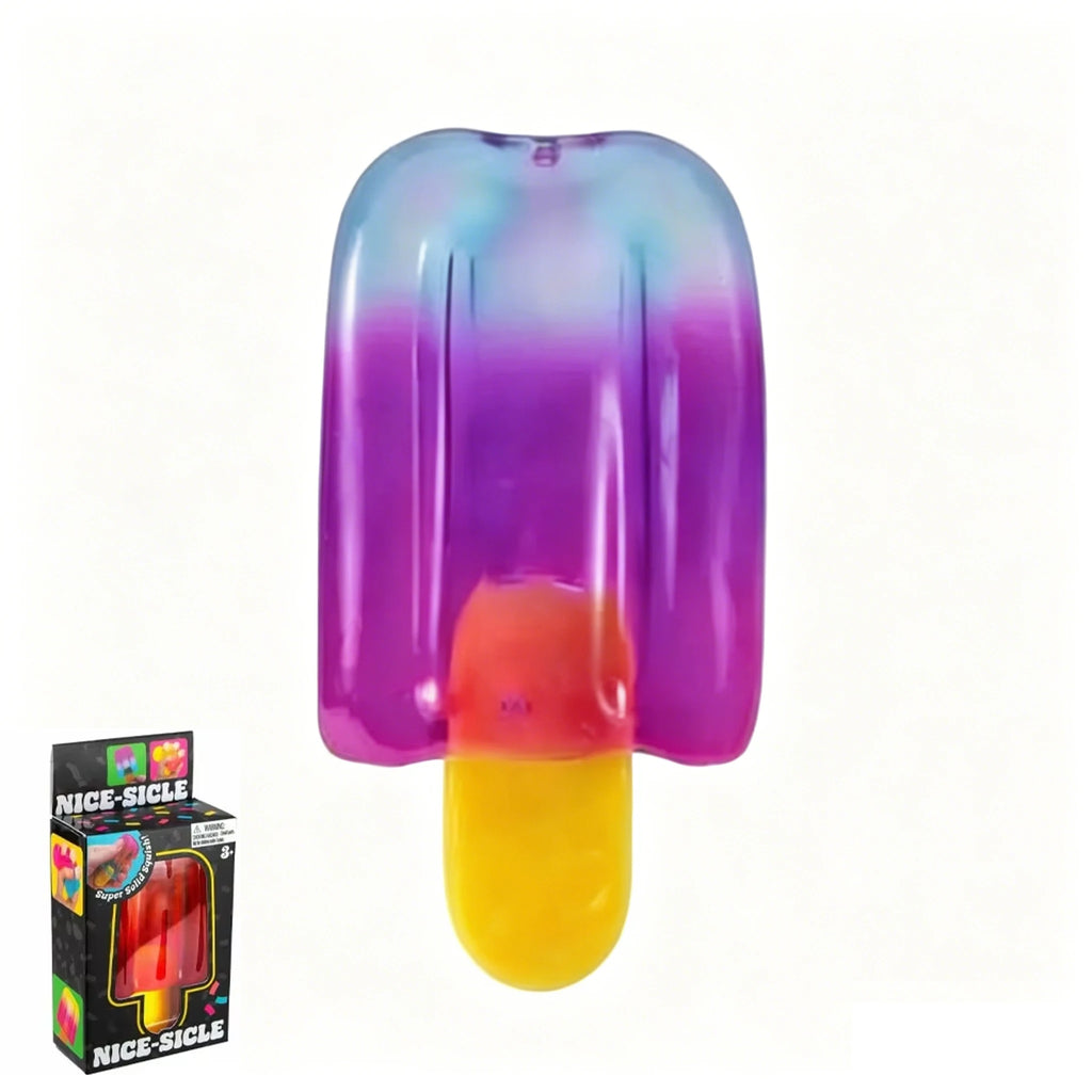 Transparent Gradient Popsicle Squishy Stress Relief Fidget Toy – Greenish purple