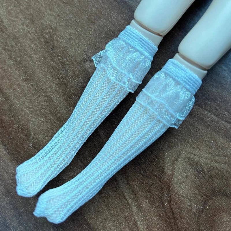 1/6 Scale Lace Socks for Blythe, Licca, Azone and Pullip Dolls – D-White Socks