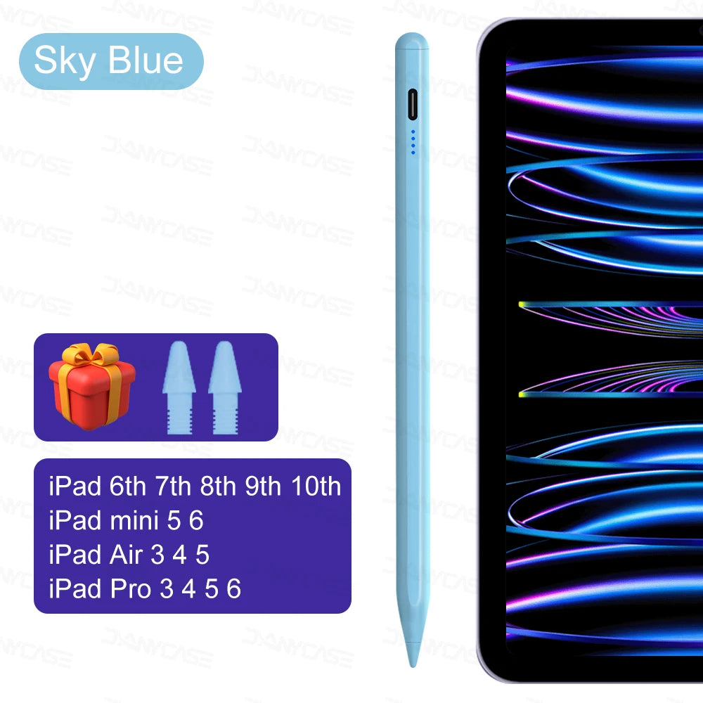 Active Capacitive Stylus Pen for iPad - with Palm Rejection – Sky blue
