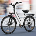 Urlife E26 750W Electric Commuter Bike, 26-Inch Tires, 48V Battery – White