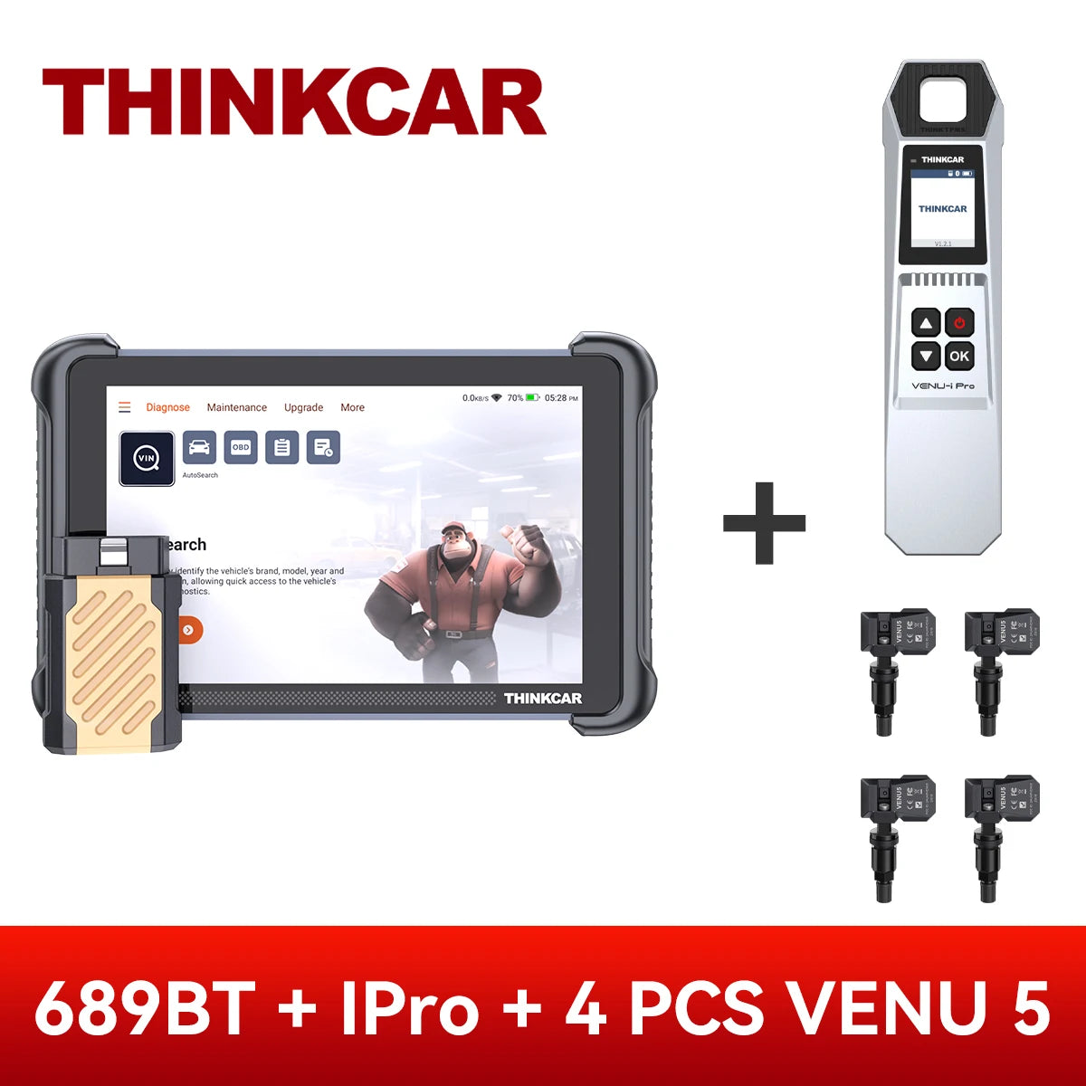 Thinkcar Thinkscan 689bt Bidirectional Diagnostic Scanner 8-inch Tablet – Add IPRO and VENU 5