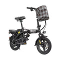 Hezzo T5 Folding Electric Bike, 48V 750W Peak, 20MPH, 14-Inch Wheels – Black