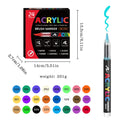 Acrylic Art Marker Set - 12 to 48 Colors for Rock, Wood, and Canvas – 24 Colors
