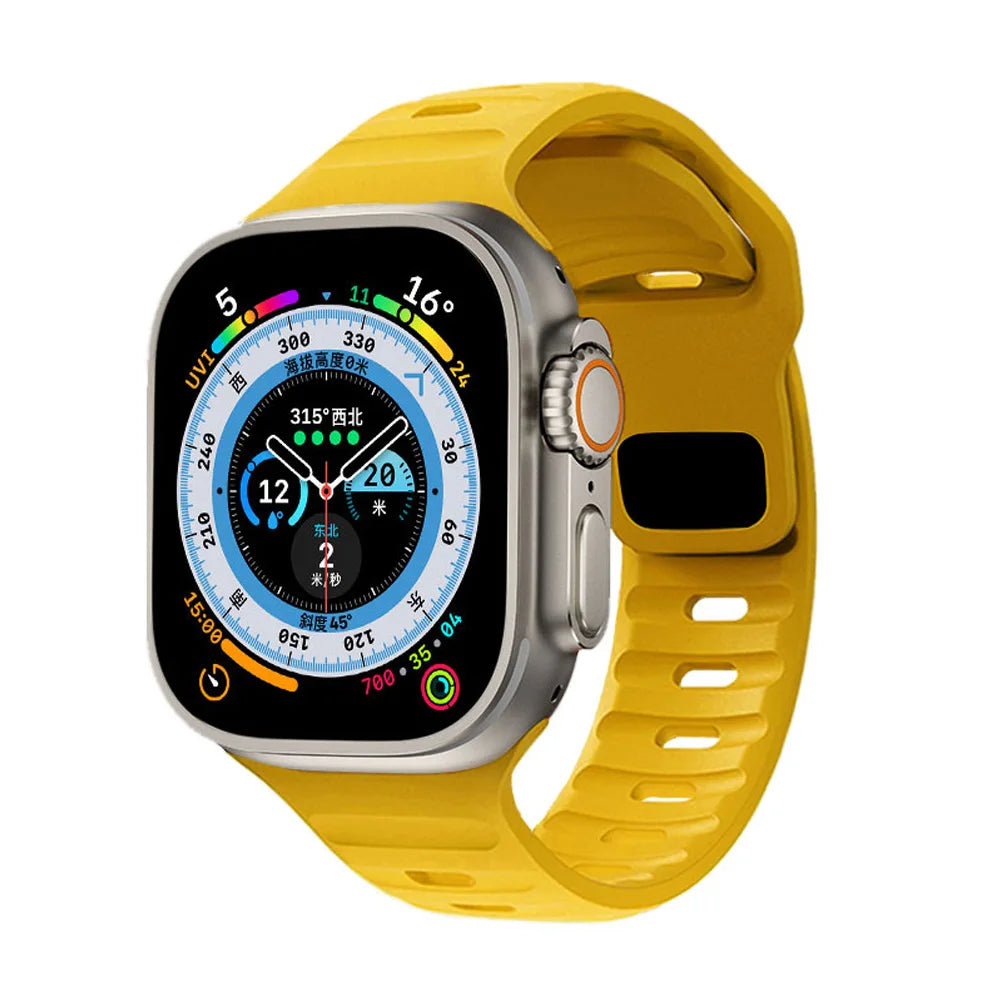 Silicone Sport Band for Apple Watch 49mm–40mm – Yellow