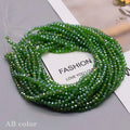 Rondelle Faceted Crystal Glass Spacer Beads, 2–6mm AB Plated – TB02