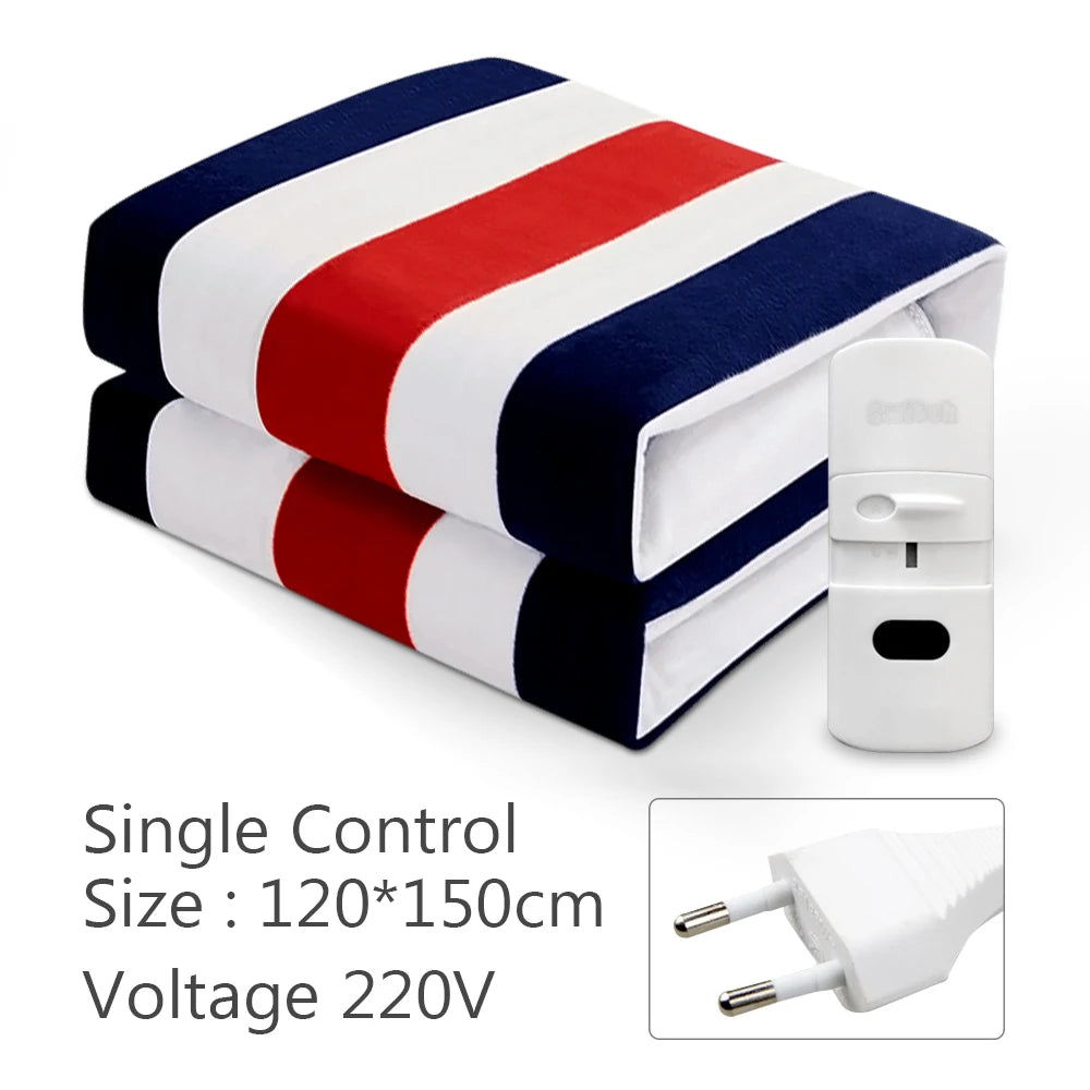 Electric Heating Blanket with Thermal Control and Overheating Protection – Red 120X150CM