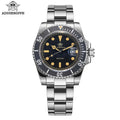 Addiesdive 41mm Diving Watch with Japanese Quartz and Stainless Steel – Black