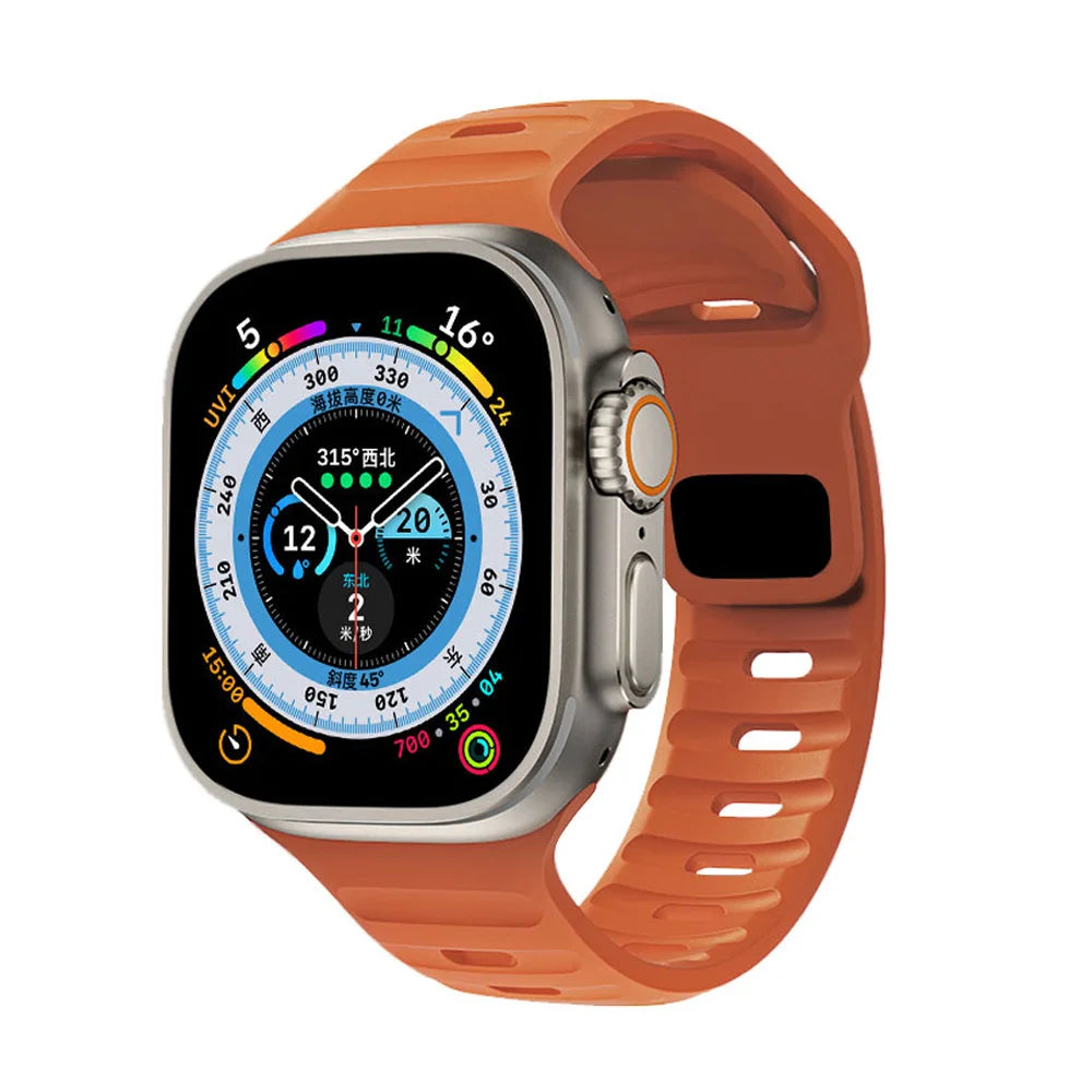 Silicone Sport Band for Apple Watch 49mm–40mm – Orange