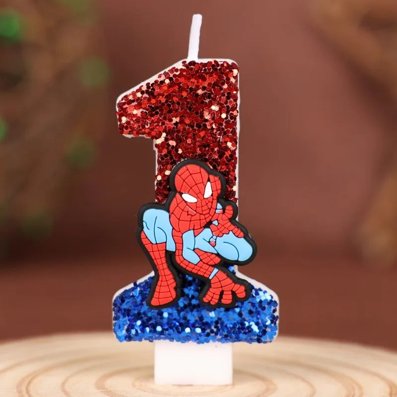 Spider-Man Number Birthday Cake Candle, 7.5 cm Cartoon Topper – 1