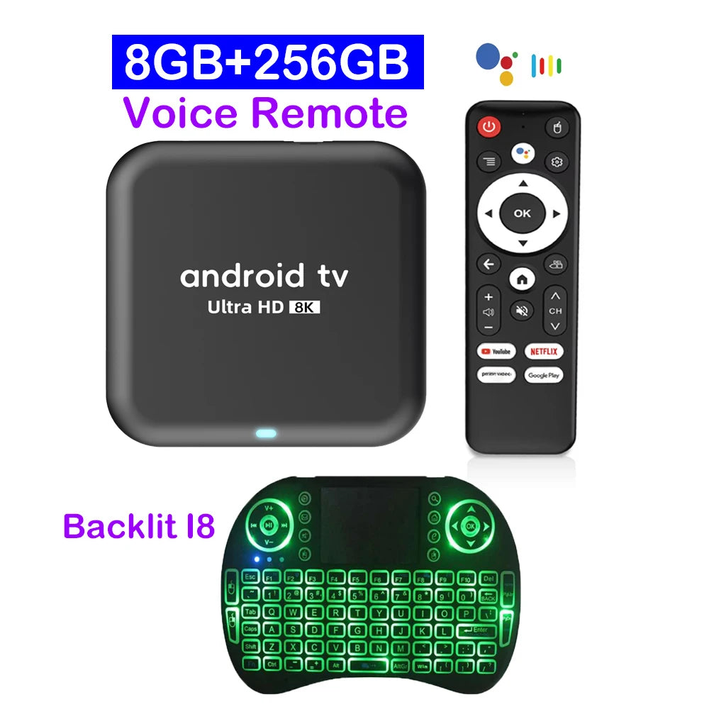 Q18 Smart TV Box Android 16, Rockchip RK3518, up to 8GB RAM 256GB ROM – 8G 256G Voice I8