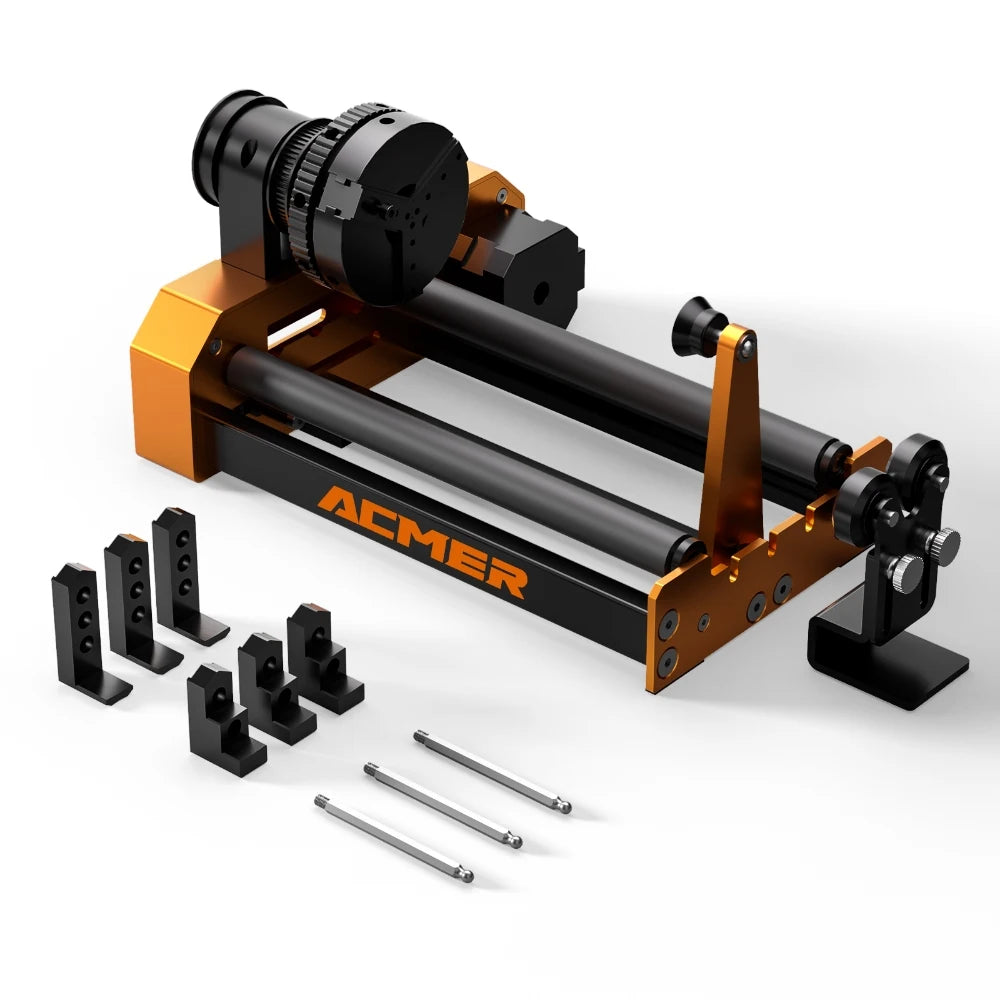 Acmer M4 4-in-1 Laser Engraver Rotary Chuck Module for Curved Surfaces – M4-Chuck Module
