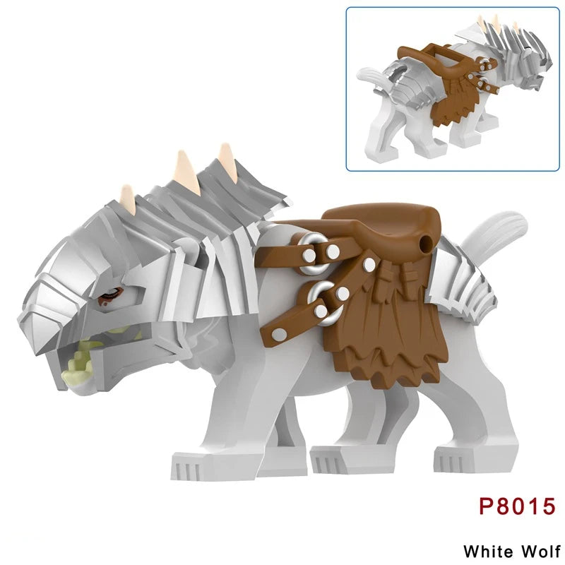 MOC Farm and Zoo Animal Building Blocks, Compatible with Small Bricks – P8015