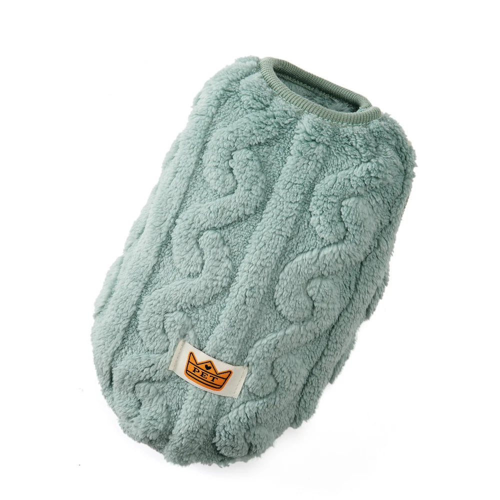 Soft Fleece Sweater for Small Dogs and Cats – Green