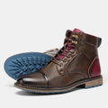 Men's Retro Ankle Boots, Synthetic Leather with Zipper Closure – KD603