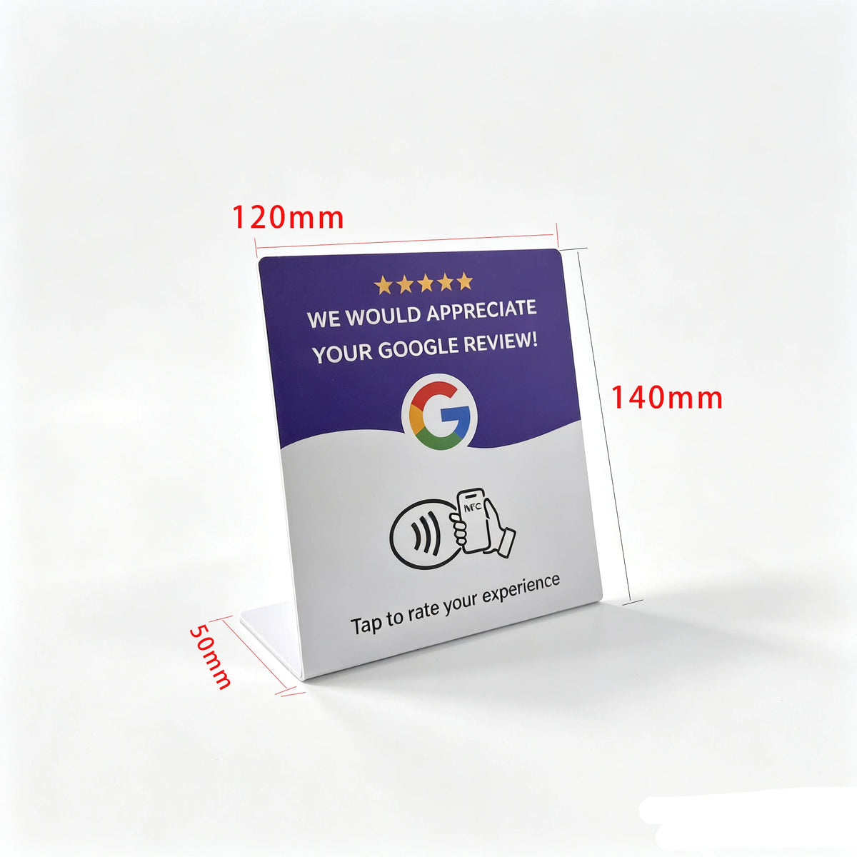 NFC 215 Programmable Google Review Stand and Card for Business – new blue 1pc