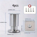 Adjustable Stainless Steel Furniture Legs - 4 Pack – 100mm