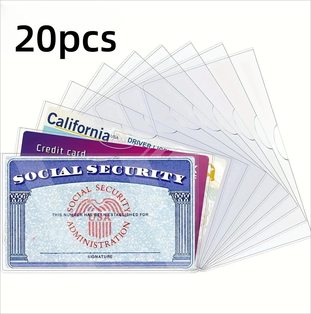 3x4 Inch Transparent PVC Card Sleeve, 35PT Protective Holder – 20pcs