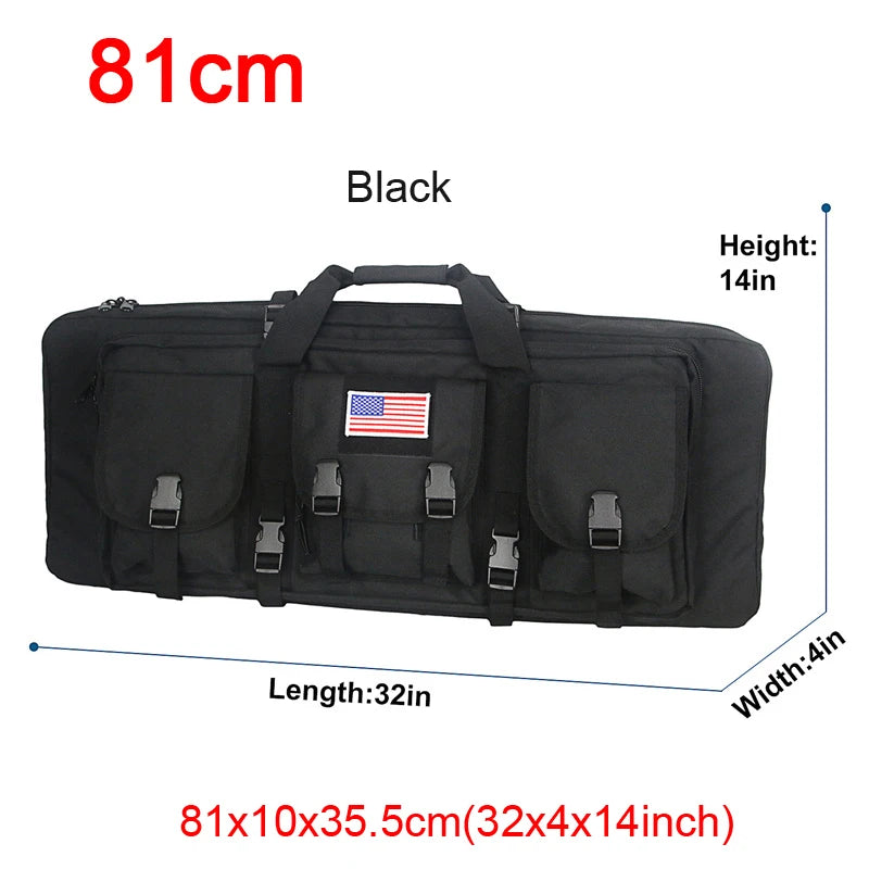 Tactical Double Rifle Case Backpack, 81–122 cm – 81cm Black