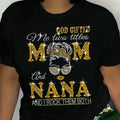 Women's Plus Size Casual Crew Neck Short Sleeve Mom Nana Graphic Tee – Black
