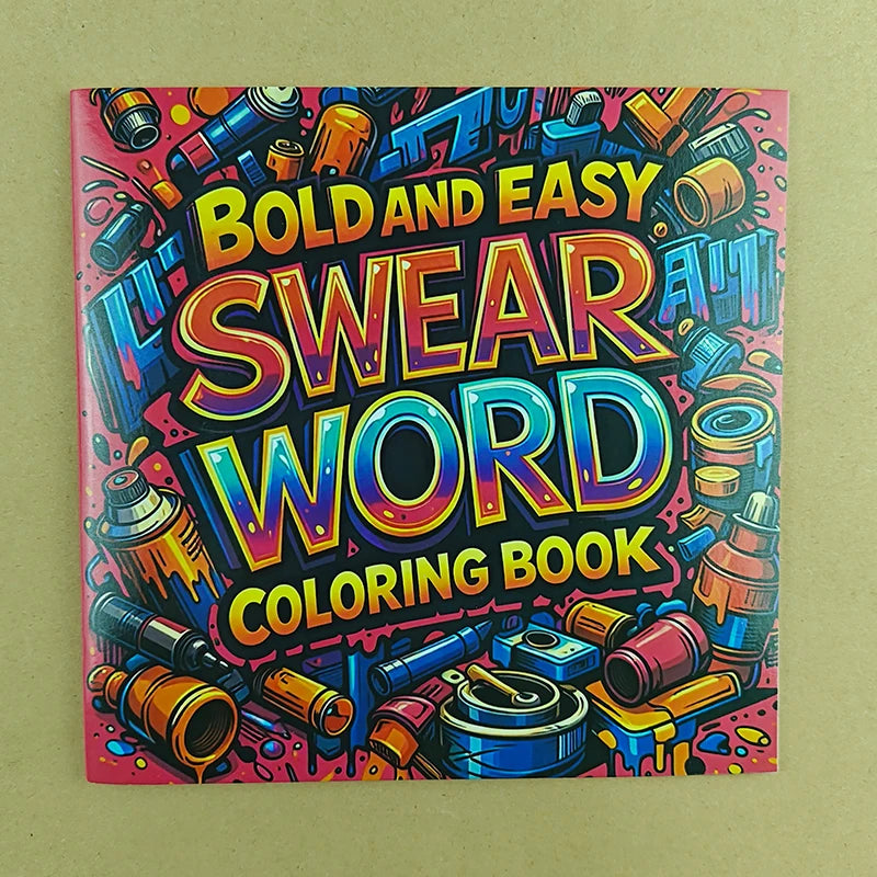 Adult Stress-Relief Swearword Coloring Book, Easy-To-Fill-In Designs – view 7