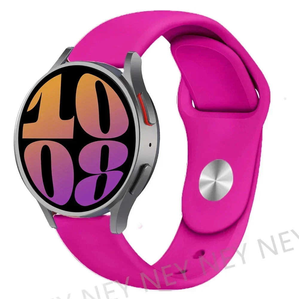 Silicone Sport Band for Samsung, Huawei, Amazfit & Garmin Smartwatches – Barbie powder-20
