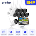 Annke 8MP Wireless Security Camera System with 12-inch LCD Monitor – 8PCS 5MP Cameras