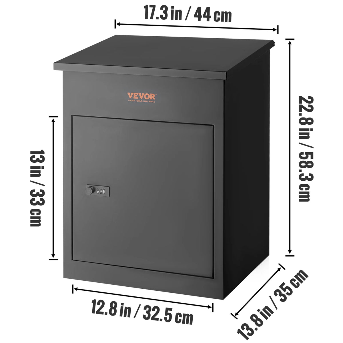 SucceBuy Wall Mounted Anti-Theft Delivery Box, 17.3 x 13.8 x 22.8 in – 23in