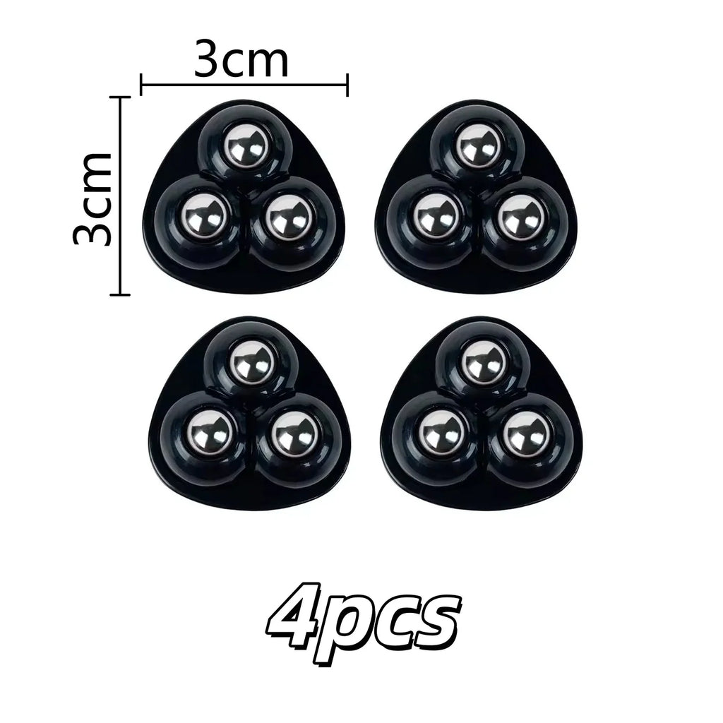 Heavy-Duty Mini Rolling Swivel Casters for Furniture and Storage Boxes – black S 4pcs