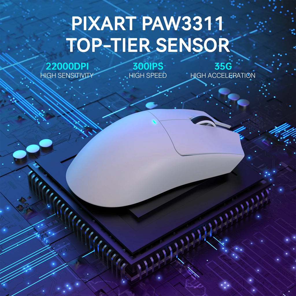 Attack Shark X11 lightweight wireless gaming mouse with RGB lighting and ergonomic design – view 5