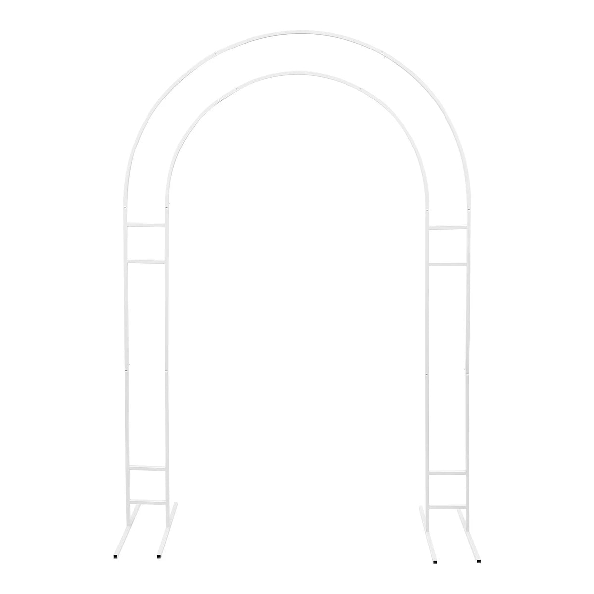 7.2ft Metal Round Balloon Arch Backdrop Stand – White